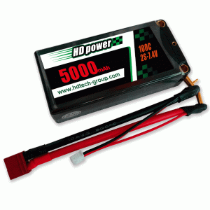Hardcase 5000mAh 100C 2S 7,4V Shorty RC Autobatterie